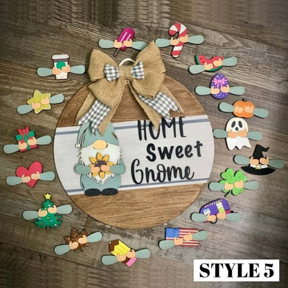 🔥 BIG SALE - 48% OFF🔥🔥 🎉-Cute 3D Seasonal Interchangeable Gnome Door Hanger